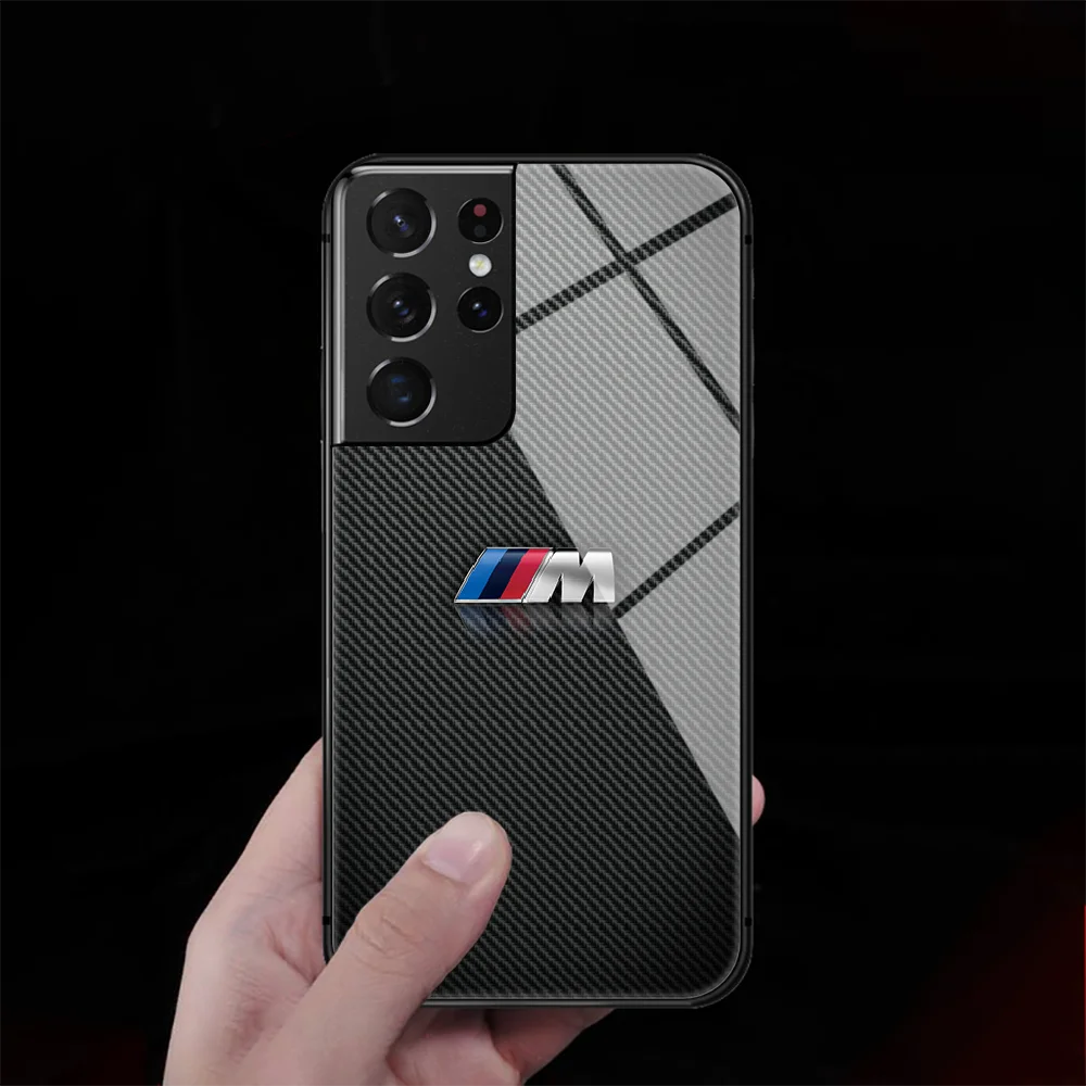 

Car Sportscar B-M-W Tempered Glass Phone Case Cover For Samsung Galaxy S Note 8 9 10 20 21 E FE Plus Uitra Soft Prime Phone case