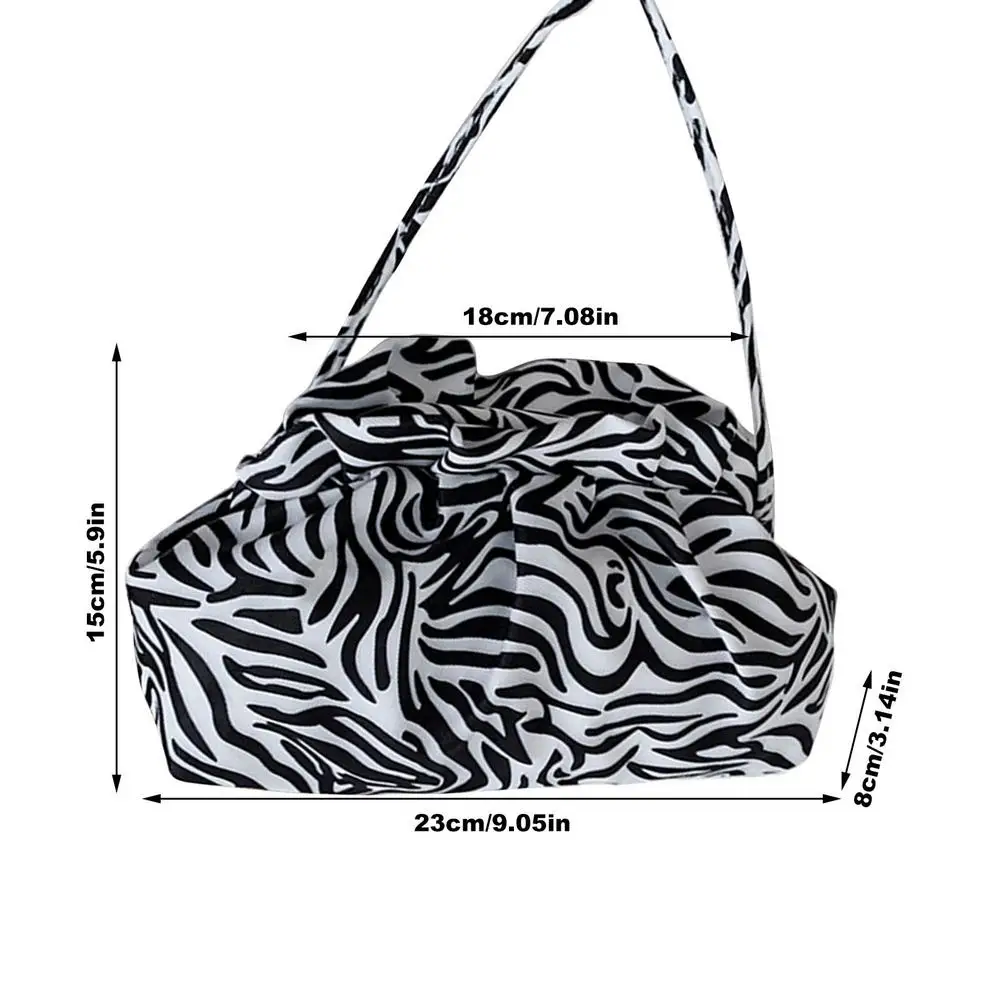 

2021 Fashion New Dumpling Bags Women Chic Cloud Clutch Purse With Ruched Detail Cow Pattern Handbag
