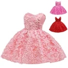 Детские платья в цветочек для девочек; Чистый цвет милое Пышное Платье Платья для младенцев платье для дня рождения; Праздничное платье для девочки, детская одежда, платье