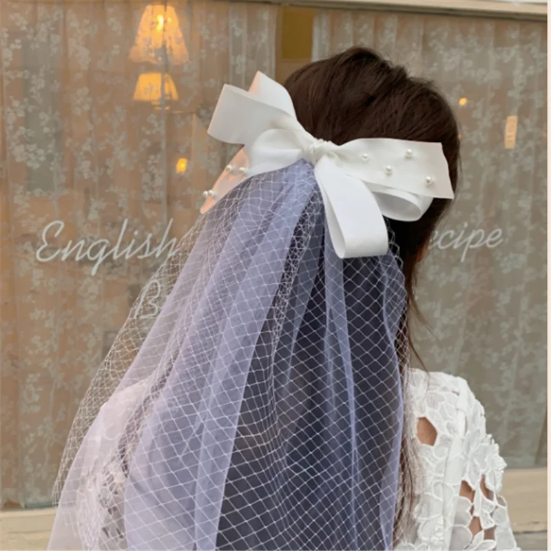 Женская заколка для волос AOMU белая заколка-бант в Корейском стиле свадебные