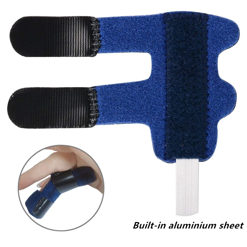 

1Pcs Pain Relief Aluminium Finger Splint Fracture Protection Brace Corrector Support With Adjustable Tape Bandage
