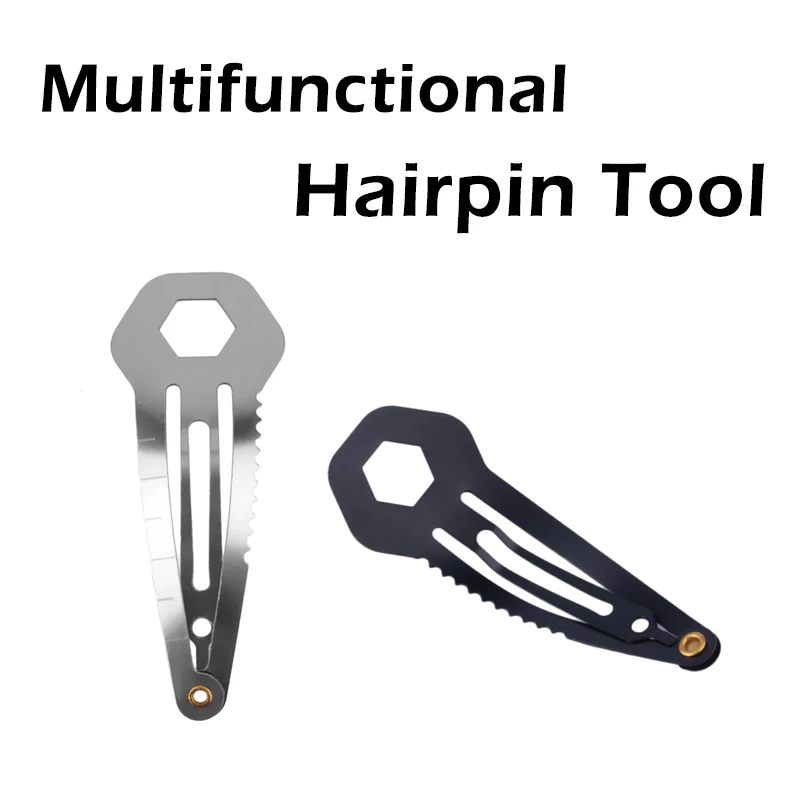 Просвет EDC самообороны мульти инструмент зажим для волос заколка