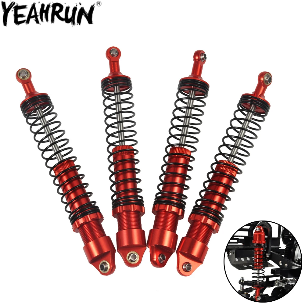 

YEAHRUN 2/4PCS Metal Shock Absorber Oil Adjustable Damper for 1:10 RC Rock Crawler Axial SCX10 II 90046 Traxxas TRX4 Parts