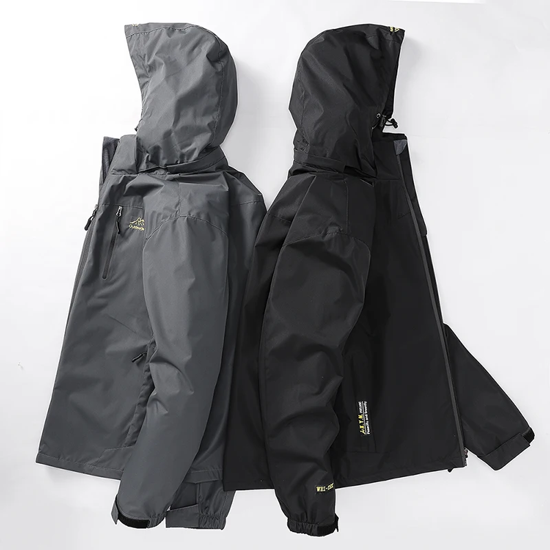 

Size 7XL 8XL Men's Windbreaker Jackets Spring Fall Waterproof Military Hooded Tactical Coat Man Softshell Outwear Hunt Clothes