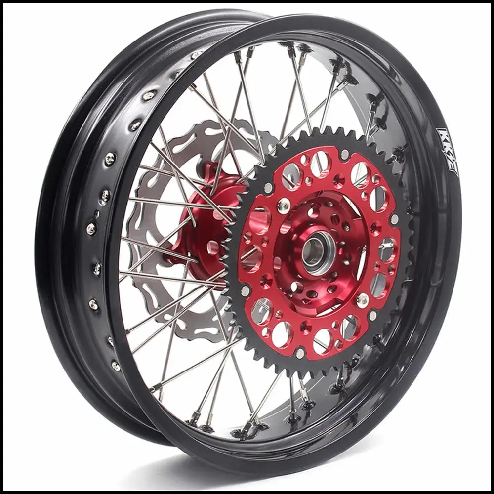 3 5/5 0 17IN. Выполните супермото колеса набор для SUZUKI RMZ250 2007-2019 RMZ450 2005-2019 Красный