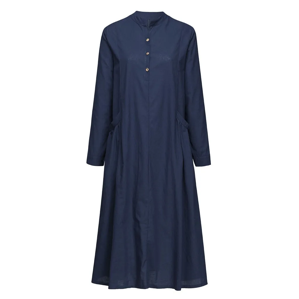 Теплое осенне-зимнее женское платье макси повседневное бохо свободное вязаное с