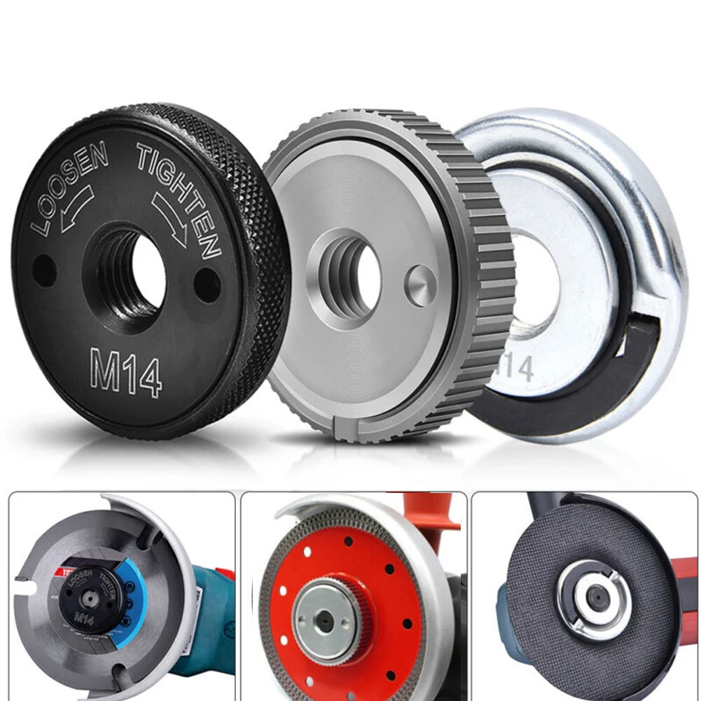 

Angle Grinder M14 Thread Inner Outer Flange Nut Set Quick Release Nut Power Replacement Part For Bosch Metabo Milwaukee Makita