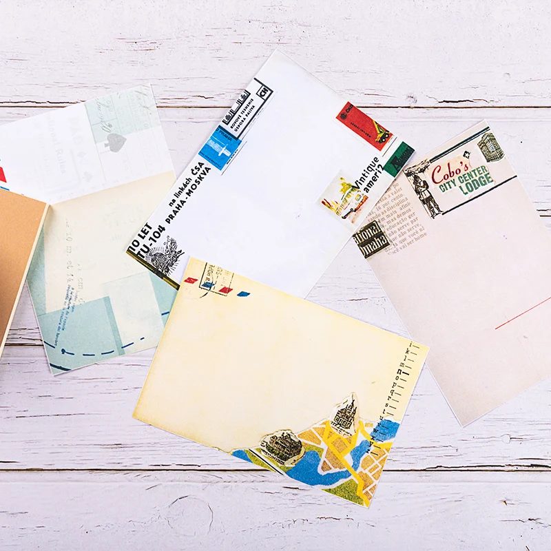 8pcs/Bag Vintage Ticket Label Tags Paper Pattern Pack for Scrapbooking Happy Planner Card Making Junk Journal Project | Канцтовары для