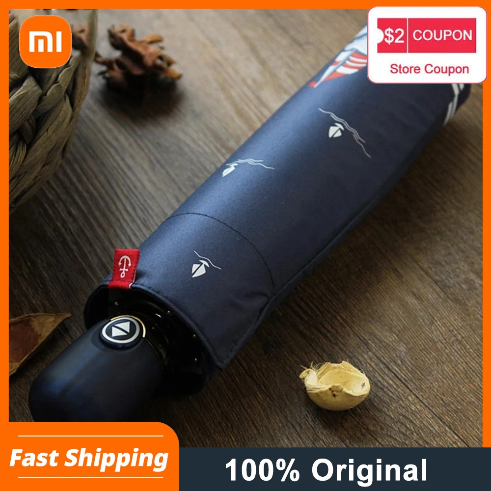 

Xiaomi Umbrella Automatic Folding NEW Fashion Women Rain Umbrella Travel Portable Windproof Anti Uv Sun Girls 8K Parasol Upf50+