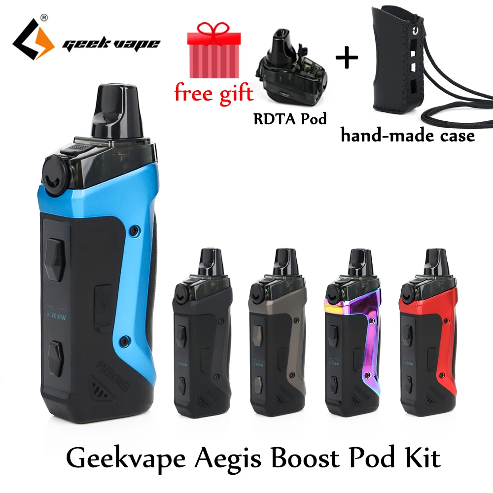GeekVape Aegis Boost Kit Pod система с 3 7 мл картриджем 1500 мАч встроенный аккумулятор 40 Вт