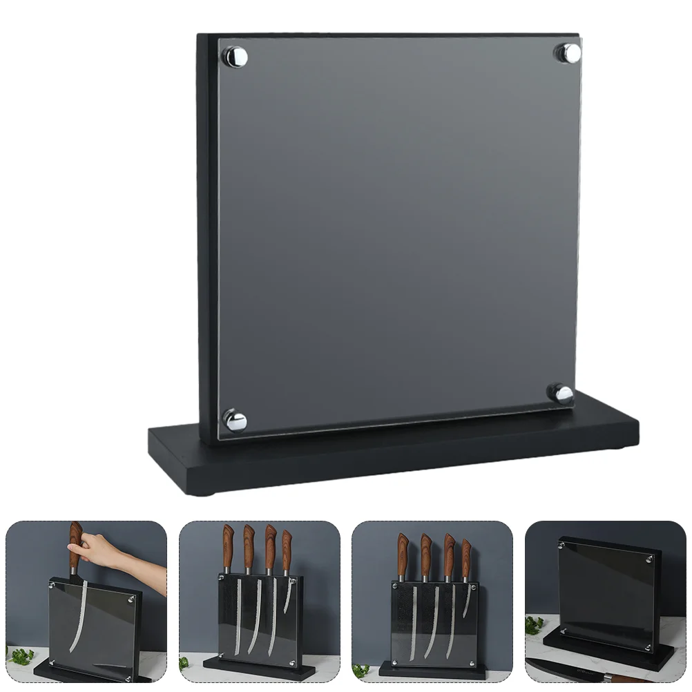 

1 шт. прочный держатель для резака, деревянный магнитный держатель для резака, магнитный Кухонный держатель для резака
