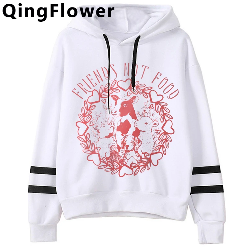 Милые аниме веганские Смешные Мультяшные графические толстовки для женщин Ullzang