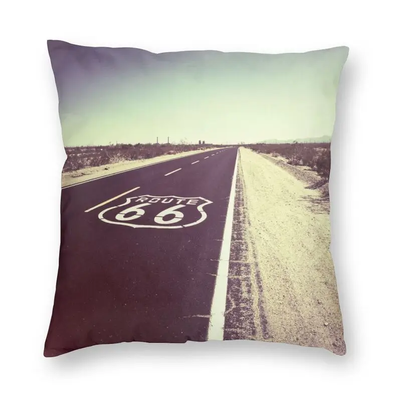 Наволочка для диванной подушки, дорожка США 66, Калифорния, США, Главная улица Америки, декоративный чехол для дивана