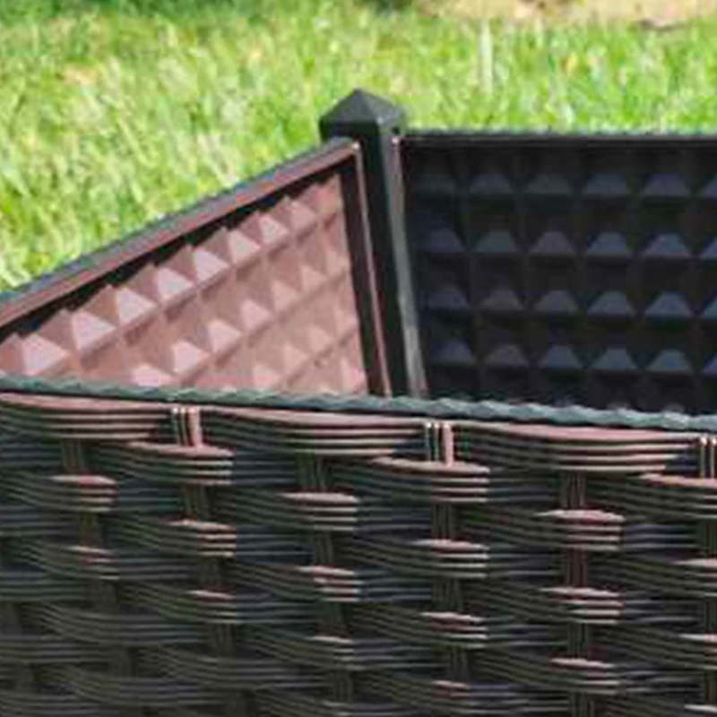 Плетением и алюминиевым Пластик коробка для посадки балкон растительное канавки