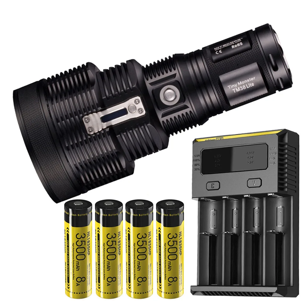 NITECORE TM38 Lite Портативный фонарик CREE XHP35 HI D4 max 1800 люминесцентный перезаряжаемый