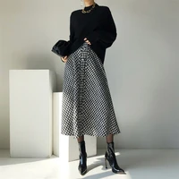 hzirip 2021 autumn 2 piece sets knitted sweaters pullovers ol office lady retro high waist hot women long skirts new loose suits