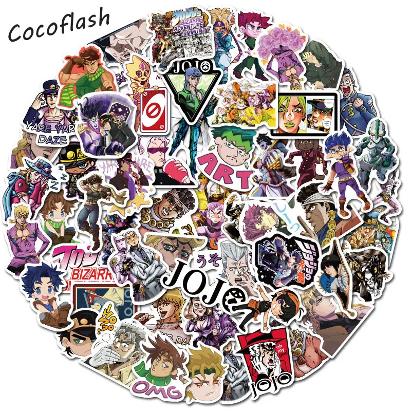 10/50pcs/pack JoJos Bizzare Adventure Waterproof Toy Sticker For Luggage Car Laptop Bicycle Motorcycle Skateboard Kids Stickers