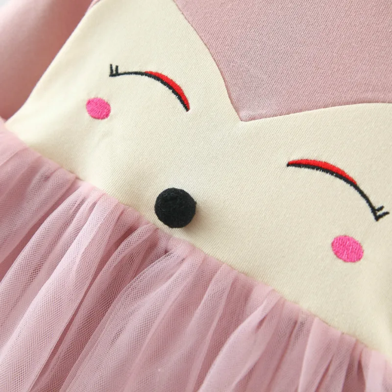 Baby Girls Clothes 2019 Autumn Winter Newborn Long Sleeve Fox Princess Dress Infant 1st Year Birthday Party Dresses | Детская одежда и