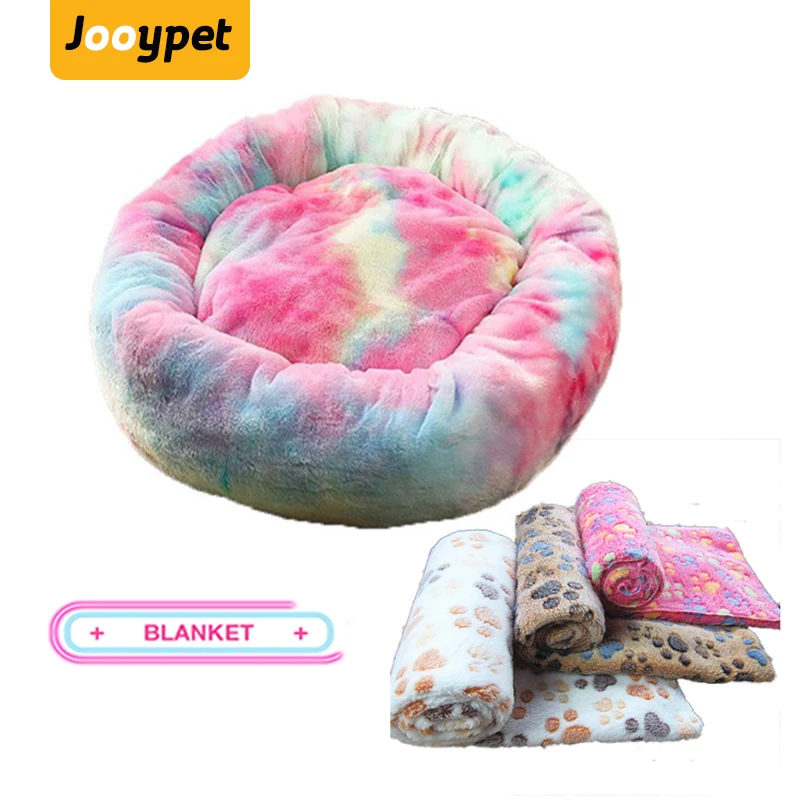 JOOYPET кровать для собак с длинными волосами Удобная пончик обнимашка круглая