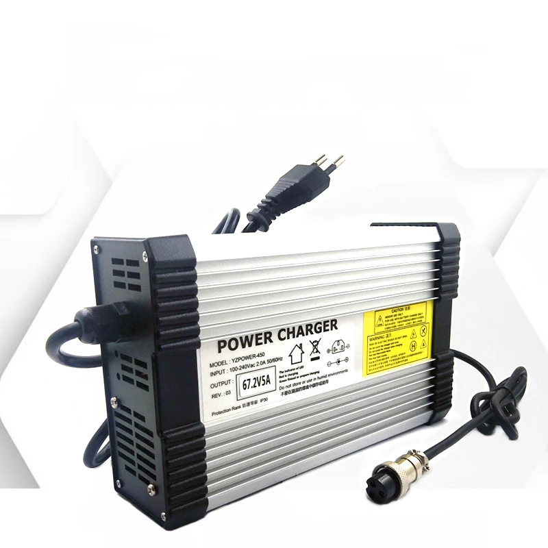 YZPOWER 54 6 V 4.5A 5A 5.5A 6A 6.5A 7A 7.5A 8A литий ионная Lipo батарея зарядное устройство Выход DC