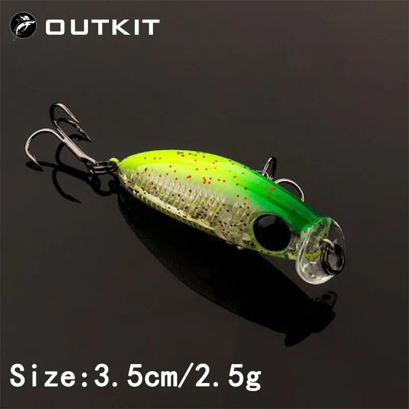 

OUTKIT 2022 NEW Arrive Japanese Design Small Lures Fishing Lure 2.5g 35mm Sinking Minnow Mini Hard Bait For Perch Trout Bass
