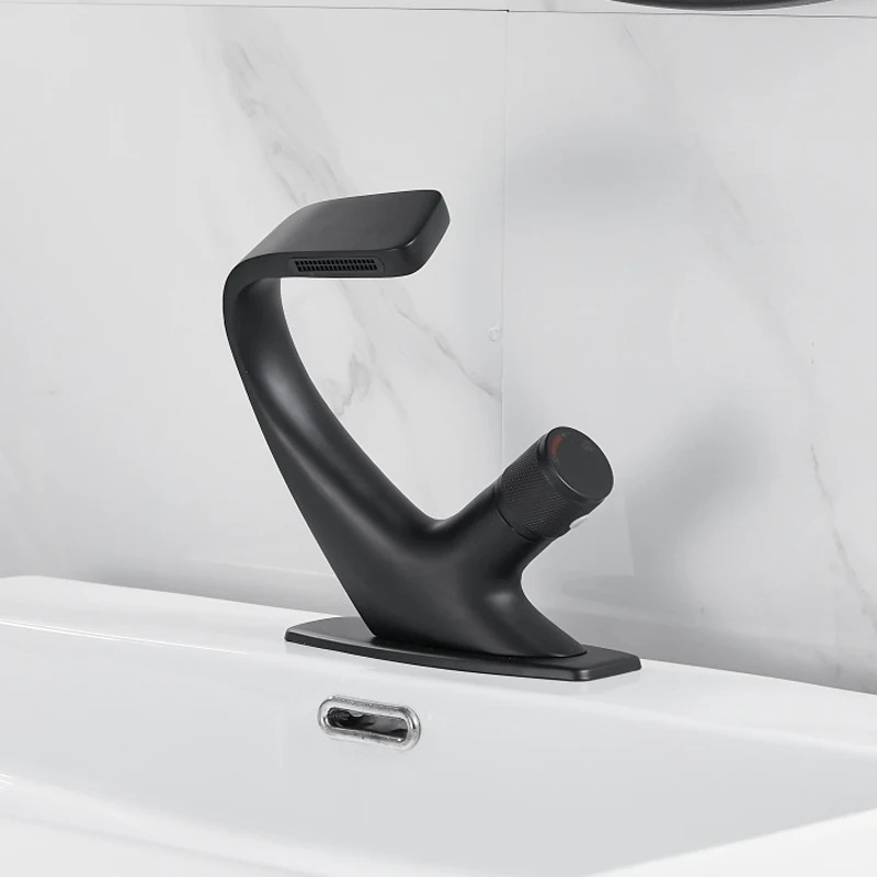 Смеситель для раковины B3372 матовый черный смеситель ванной комнаты с креплением