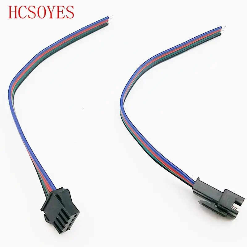 10 пар 4pin JST разъем Мужской Женский кабель для WS2801/3528/LPD8806/5050 SMD RGB цвет светодиодные полосы провода