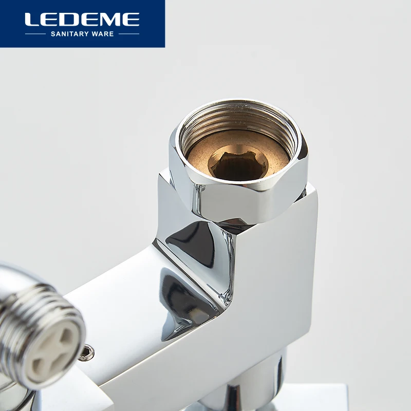 LEDEME Смеситель для ванны с длинным изливом 350мм. латунь Цвет: хром L2584|faucet chrome|faucet wall