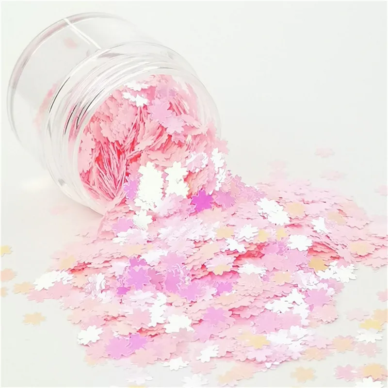 Ультратонкие блестки с цветами 10 г 5 мм розовые вишни пайетки животными для
