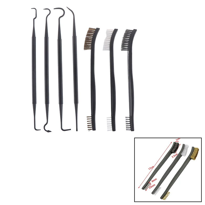 7 шт./компл. 3 шт. стальная проволочная щетка + 4 нейлоновый набор Универсальный