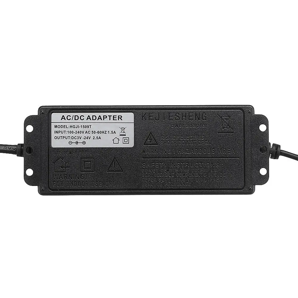4-24V 2.5A 60 Вт AC/DC Регулируемый Мощность адаптер питания штепсельная вилка
