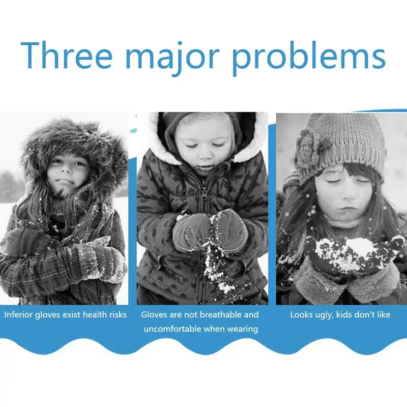 

Children Cartoon Sharks Gloves Snow Skiing Waterproof Gloves Winter Warmest Breathable Glove For Kids Skiing Snowboarding