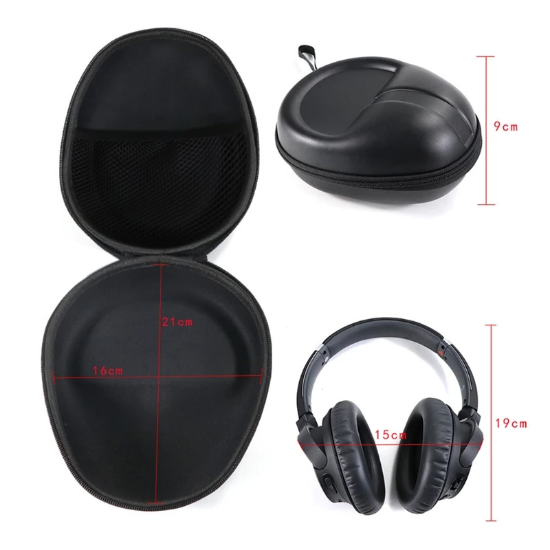 

Anti-slip PU Leather Storage Bag Portable Hard Shell Carrying Case for S-ony WH-CH700N Headphones