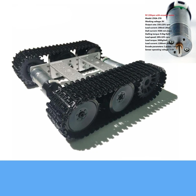 Несобранный умный робот Гусеничный мини комплект TP100 металлический гусеничный шасси алюминиевая панель