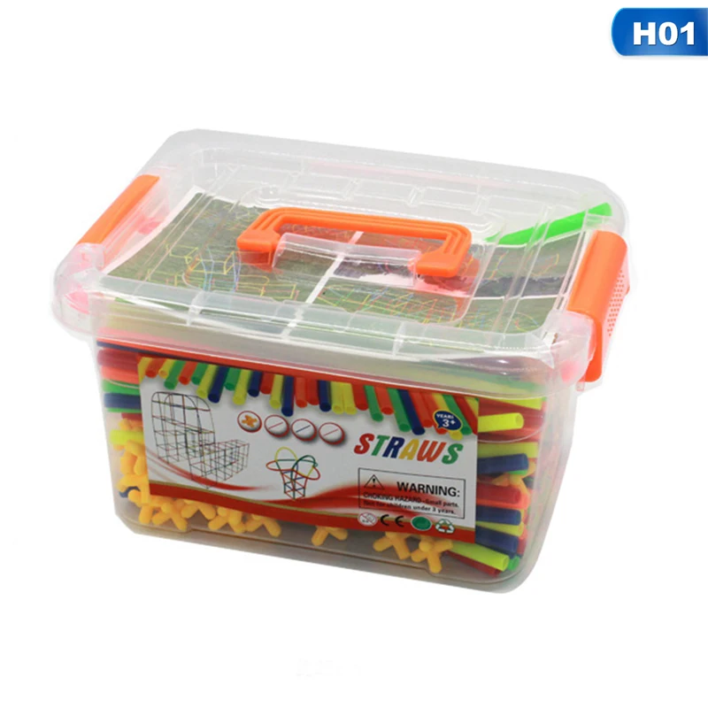 

Children's Educational Toys Creative 4D Straw Assembly Building Blocks Kindergarten Children Early Education Diy Toys
