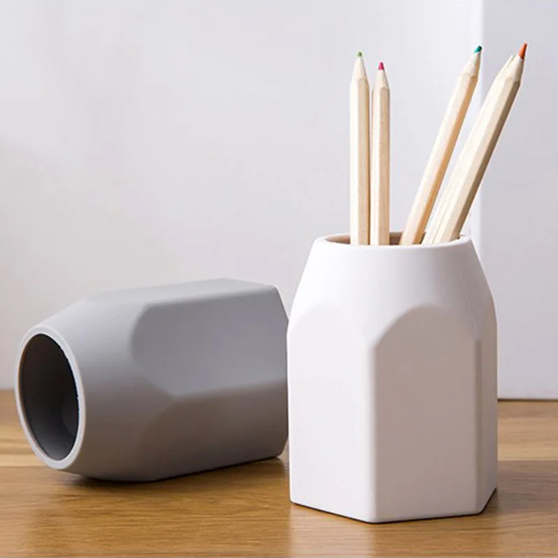 

Creativity Silicone Pen Holder Pencil Stand Desktop Storage Case Box Desk Organizer Holder Office School Stationery Supplies
