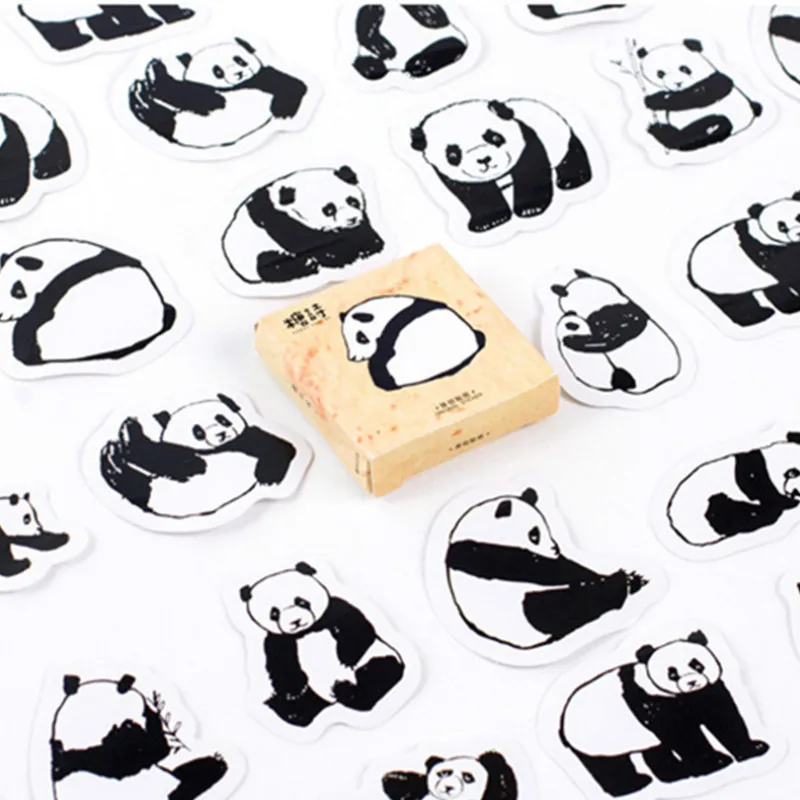 

40 Pcs Pack Giant Panda Toy Stickers for Car Styling Bike Motorcycle Phone Laptop Travel Luggage Cool Funny Sticker Decals