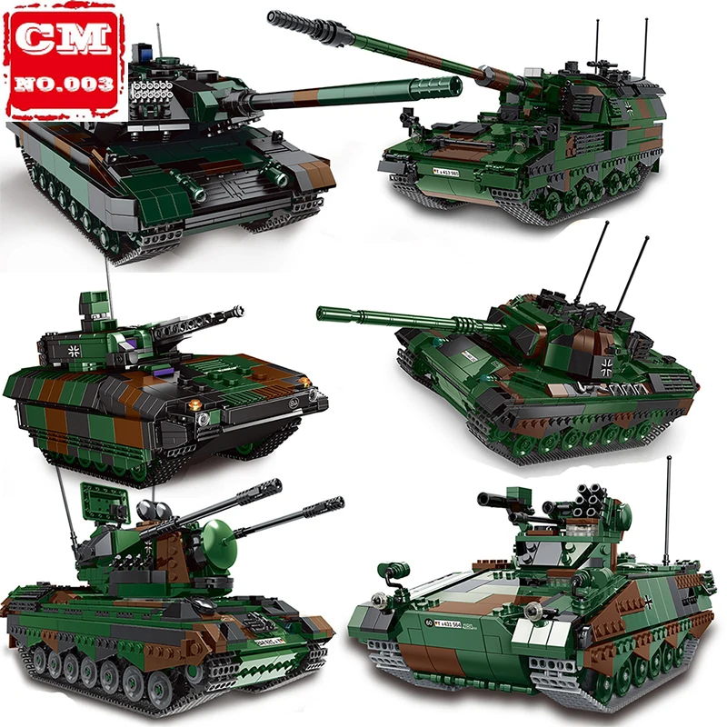 

Наборы танков новая модель военного автомобиля наборы строительных блоков ww2 Германия США T34 мировая война 2 1 i ii panzer армия бронированная пуш...