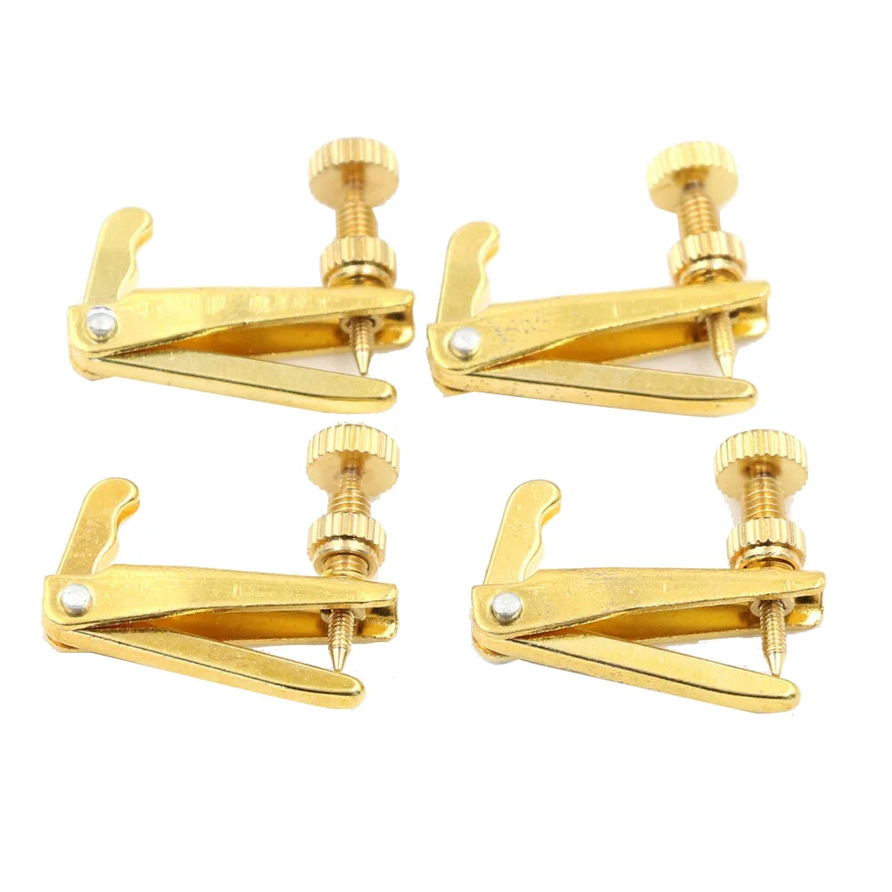 4pcs 4/4-3/4 1/4-2/1 Professional Violin Use Plated Iron Fine Tuners Spinner Adjuster | Спорт и развлечения