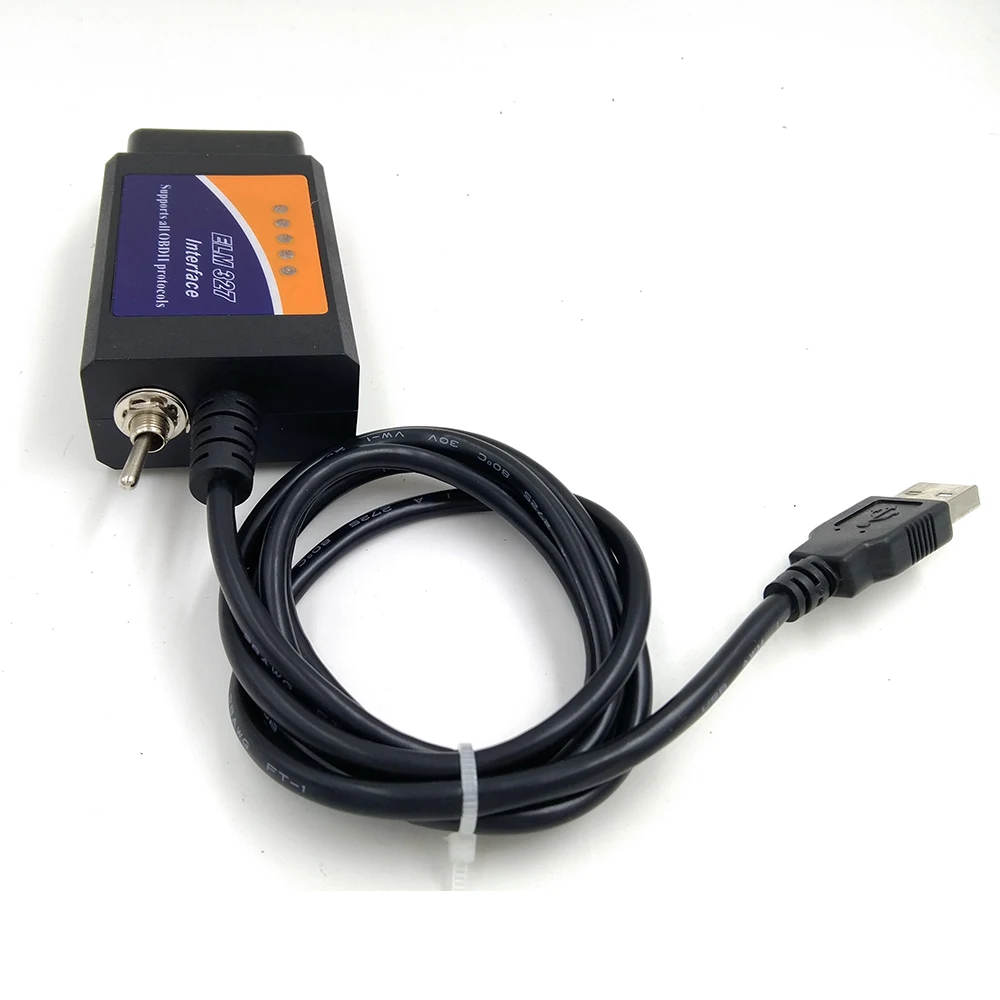 Диагностический сканер ELM327 USB V1.5 с выключателем OBD2 модифицированный для Ford Forscan