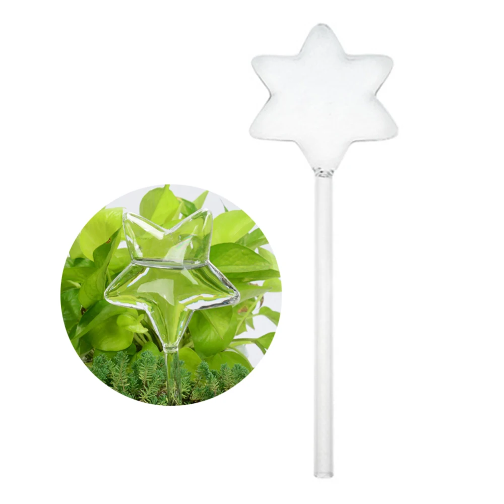 

Автоматический поливальщик растений самополивающийся шар в форме звезды, дизайнерская прозрачная стеклянная аквалампа, дрип для воды, оро...
