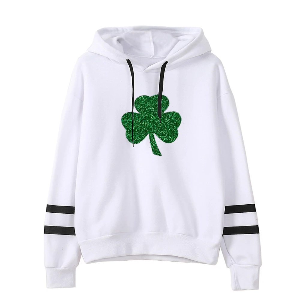 

St. Patricks Day Hoodies Women Patty's Day Woman Clothes Kawaii Womens Irish Rave Festival Clothing 2020 Print Pullovers M