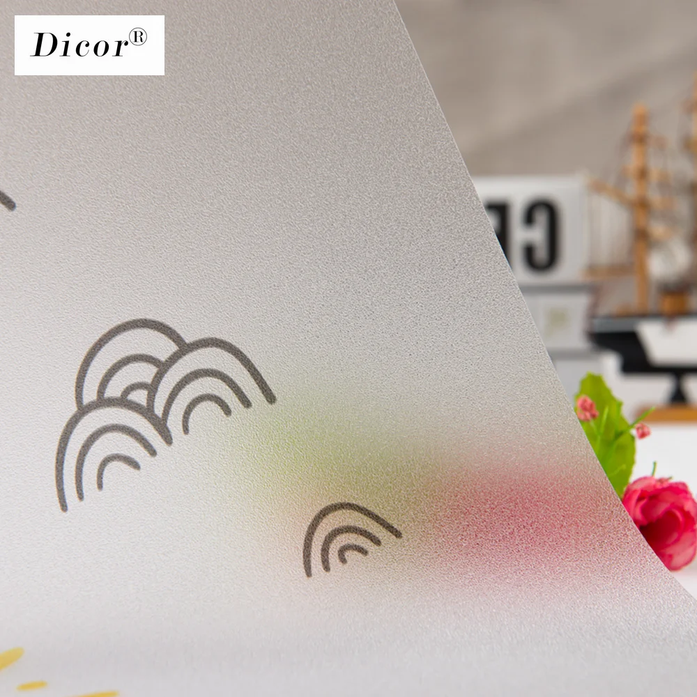 Виниловая наклейка на окна DICOR Hello Sunshine матовая непрозрачная домашний декор s