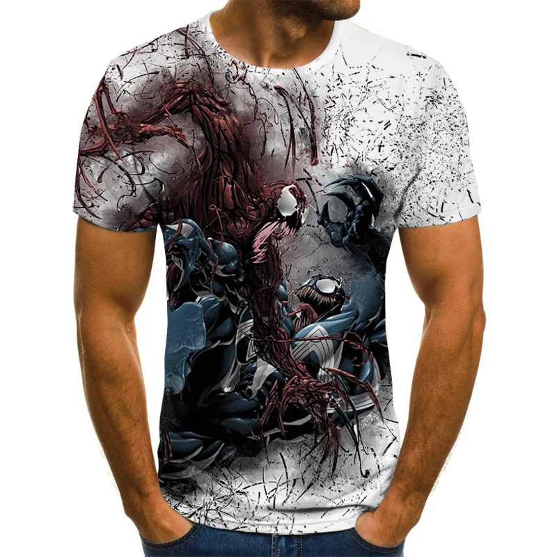 

2021 New Short-sleeved Men's 3d Brand Clothing Hoodie Print Cloud T-shirt