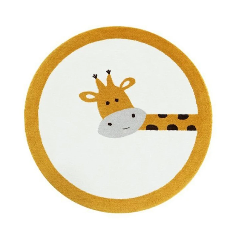 

Baby Play Mat Crawling Carpet Kids Room Floor Rug Round Cartoon Deer Printed Pad
