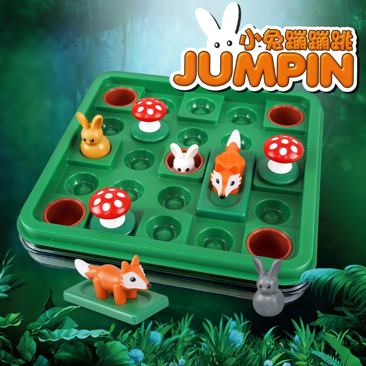 Jumpin rabbit-juego inteligente para ni&ntilde;os, juguete de rompecabezas de mesa port&aacute;til con apariencia visual, entrenamiento de memoria, coloca el nivel para mover el bloque a trav&eacute;s de t-3