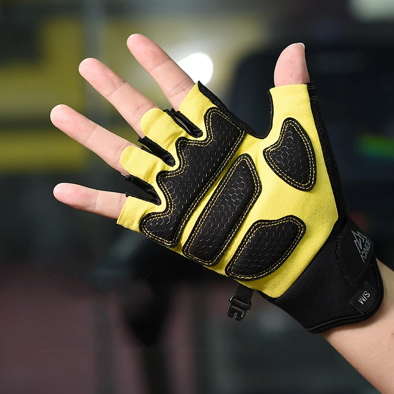 Перчатки Aonijie на полпальца дышащие амортизирующие Нескользящие для спорта