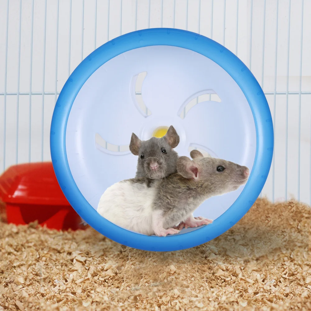 

POPETPOP Multipurpose Wide Suitability Hamster Mice Gerbil Rat Exercise Wheel PP Run Disc Small Animal Pet (B