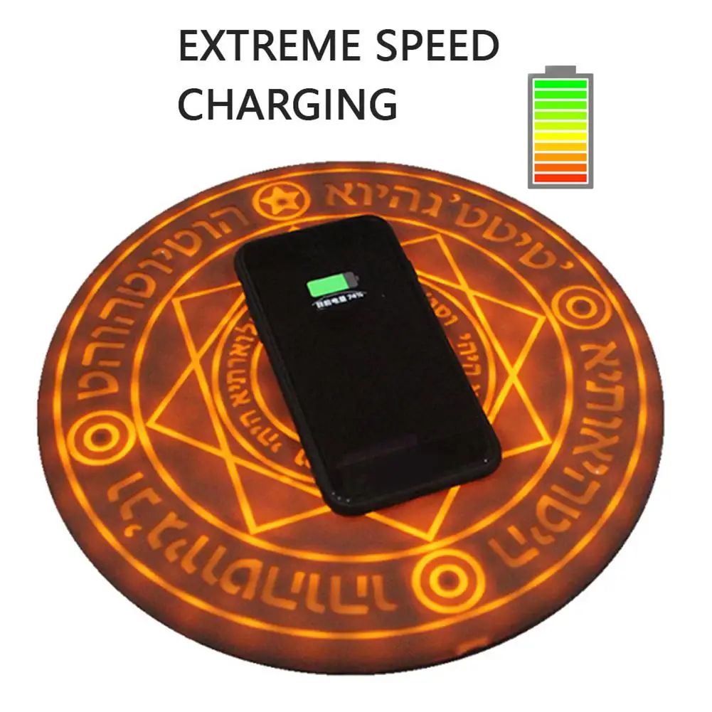 Универсальный ABS магический набор шаблон 5 Вт 10 Быстрая зарядка Pad type-C/Micro USB