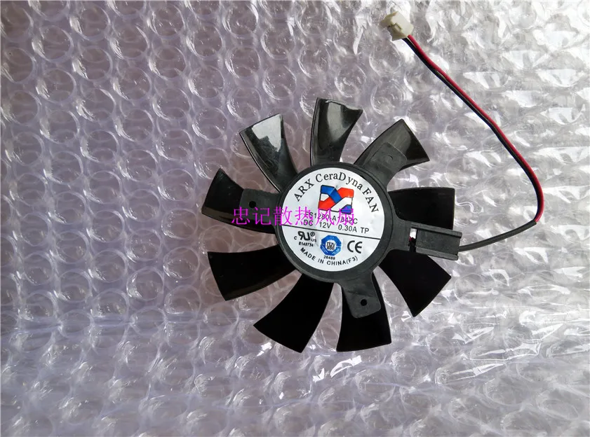 ARX FS1280 AP184C DC 12V 0.18A Dia. 75 мм C.T.C 39 2 провод Сервер вентилятор охлаждения|Кулеры и